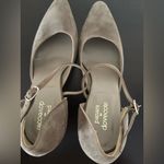 Panara by Dovecote Taupe Suede Ankle Strap Heels Tan Size 9 Photo 3
