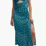 Free People Gossamer Glow Floral Print Cutout Lace Trim Nightgown Photo 0