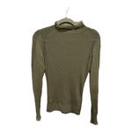 Esqualo Cotton Blend Lace Turtleneck Olive Green Sweater Size Medium Womens Photo 1