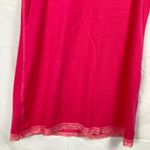 Old Navy  Y2K Womens L Pink Lace Trim Ribbed Fitted Tank Top Preppy Layering Photo 8