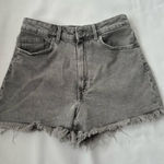 H&M  Gray Frayed Hem Jean Shorts size 6 Photo 0