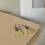 Shell Fan Silver Earrings Vintage “Persephone” Mother of Pearl Mermaidcore Femme White Photo 3