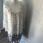 Siren Lily  White and Blue Long Sleeve Dress Photo 7