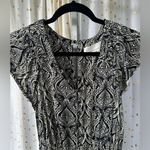 Anthropologie Zadie Boho Paisley Graphic Satin Flutter Sleeve Jumpsuit Petite 4P Photo 5