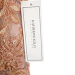 NWT Katherine Kelly Lace Dress Sheath Mesh Overlay Sequin in Peach Pink Size 2 Photo 5