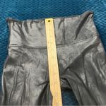 SPANXshape Stretch Faux Leather Leggings High Rise Skinny Power Waistband Photo 9