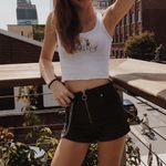 Forever 21 Olive Green Denim Shorts Photo 2