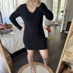 Peruvian Connection Women’s Black Medium Pima Cotton Longsleeve Dress Photo 0