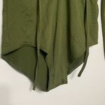 Forest Green Lattice Lace Up Long Sleeve Jersey Knit Body Suit Size M Size M Photo 2