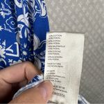 Anthropologie ‎ Maeve Blue White Floral Paisley Ruffle Sleeve Top Photo 3