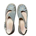 Rieker Blue Leather Mary Jane Daisy 15 Slip on Comfort Shoes Women Size 41 Photo 6