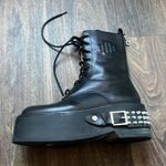 Maje COMBAT BOOTS WITH PUNK DETAILS Photo 2