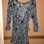 Free People All the Right Ruffles Wrap Romper Blueberry Blue Medium Photo 1