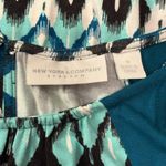 NY & Co Sleeveless Maxi Dress Blue Flowy Boho Western Aztec Coastal Cowgirl Sz M Size M Photo 6