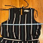 Eliza J  Navy Multicolor Striped Jumpsuit Photo 14