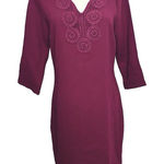 Everly  Dress Size Medium Dress Polyester V-Neck Crochet Detail‎ 3/4 Sleeve Photo 0