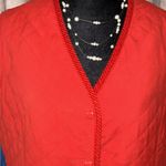 Liz Claiborne Vintage  Red Quilted Vest Size L Photo 11