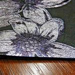 ZARA small a line ruffle floral faux leather mini skirt Photo 3