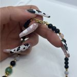 Lee Sands Rainbow Inlay Multicolor Beaded Collar Necklace NWT Black Photo 5