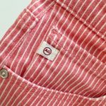 AG Adriano Goldschmied NEW AG Jeans Twiggy Jodi Crop Flare Pink Stripe Raw Hem Jeans Photo 6