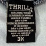 Thrill Jeans 3X Sleeveless Distressed Light Wash Denim Button Down Shirt Blue Photo 6