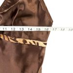 Delicates  Pajamas Set Womens Medium Satin Leopard Trim Cami Pants Sleepwear Photo 6