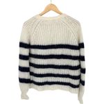 Sézane  Basile V-Neck Oversized Striped Cardigan | Sz Small | Ecru White & Navy Photo 2