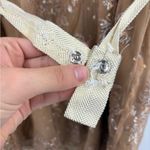 Betsey Johnson Gold Lace Evening Dress Y2K VTG 90s Black Tag Sheath Party sz 6 Photo 4