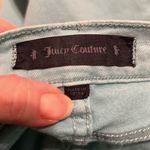 Juicy Couture size 27âLight greenishâlightâturquoiseâcroppedâstretchâjeansâEUC Photo 6