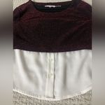 Calvin Klein Red Glitter Blouse with White Layer Photo 4