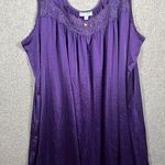 Only Vintage  Necessities Womens Nylon Nightgown 4X Purple Lace Muumuu 34/36 Photo 0