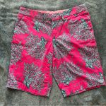 Lilly Pulitzer Lily Pulitzer Avenue Bermuda Shorts Pink Blue Coral size 0 Photo 0