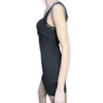 LaRok Women’s Size S Black Ruched Chest Sequin Strappy Back Body Con Mini Dress Photo 4