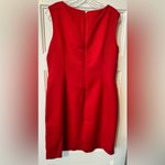 Ellen Tracy Red Embroidered Mini Sheath Dress Size 12 Photo 1