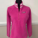 Vineyard Vines Half Zip Pink Fleece Pullover Jacket Size X-Small Photo 0
