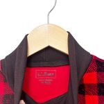 LL Bean Red Black Plaid Turtleneck Sz M Size M Photo 1