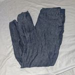 J.Jill  100 % Linen M Blue Elastic Waist Pants Love Linen Photo 0