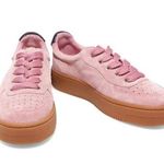 Sandro  Paris Camille Suede Flatform Sneakers in Rose Size 40 Retail $430 Photo 7