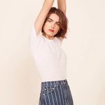 Reformation Ella Striped Denim Skirt 🫐🍿 Photo 0