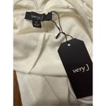 Very J  Women's Cream Ivory Cold Shoulder Pullover Oversized whimsy Blouse Size S Photo 5