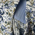 Massimo Dutti  blue floral patterned keyhole top f1 Photo 7