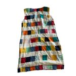 Philosophy 100% Linen Rainbow Block A-Line Sleeveless Dress Pockets Size XL Photo 2