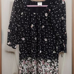 Siren‎ Lily Dress, PM Midnight Navy white floral sheer bell sleeves Size undefined Photo 0