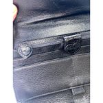 Brighton Black Leather Wallet Embossed Heart Details Croc Flap Convertible Photo 4