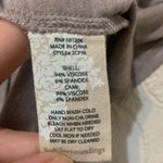 Soft Surroundings Beige Rolled Collar V-Neck Long Sleeve Soft Stretchy Blouse Photo 3