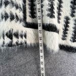 B Sharp Poncho Sweater Womens One Size White Black Mohair Blend Southwestern Photo 6