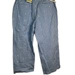 Sag Harbor Blue Gingham Check Casual Capri Pants Stretch Drawstring Comfort Sz14 Photo 4