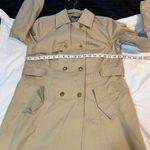 Tommy Hilfiger Classic Double Breasted Trench Coat Khaki Beige Cotton Lined Photo 6