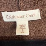 Coldwater Creek  S Brown Knit Sleeveless Vest Cardigan Lagenlook Cozy Fall Boho Photo 4