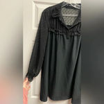 ZARA Basic Knee Length Dress W/ Sheer/Mesh Fabric Detailing Size Large Photo 1